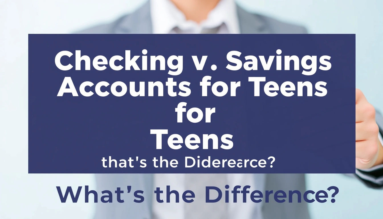 Checking vs. Savings Accounts for Teens: What’s the Difference?