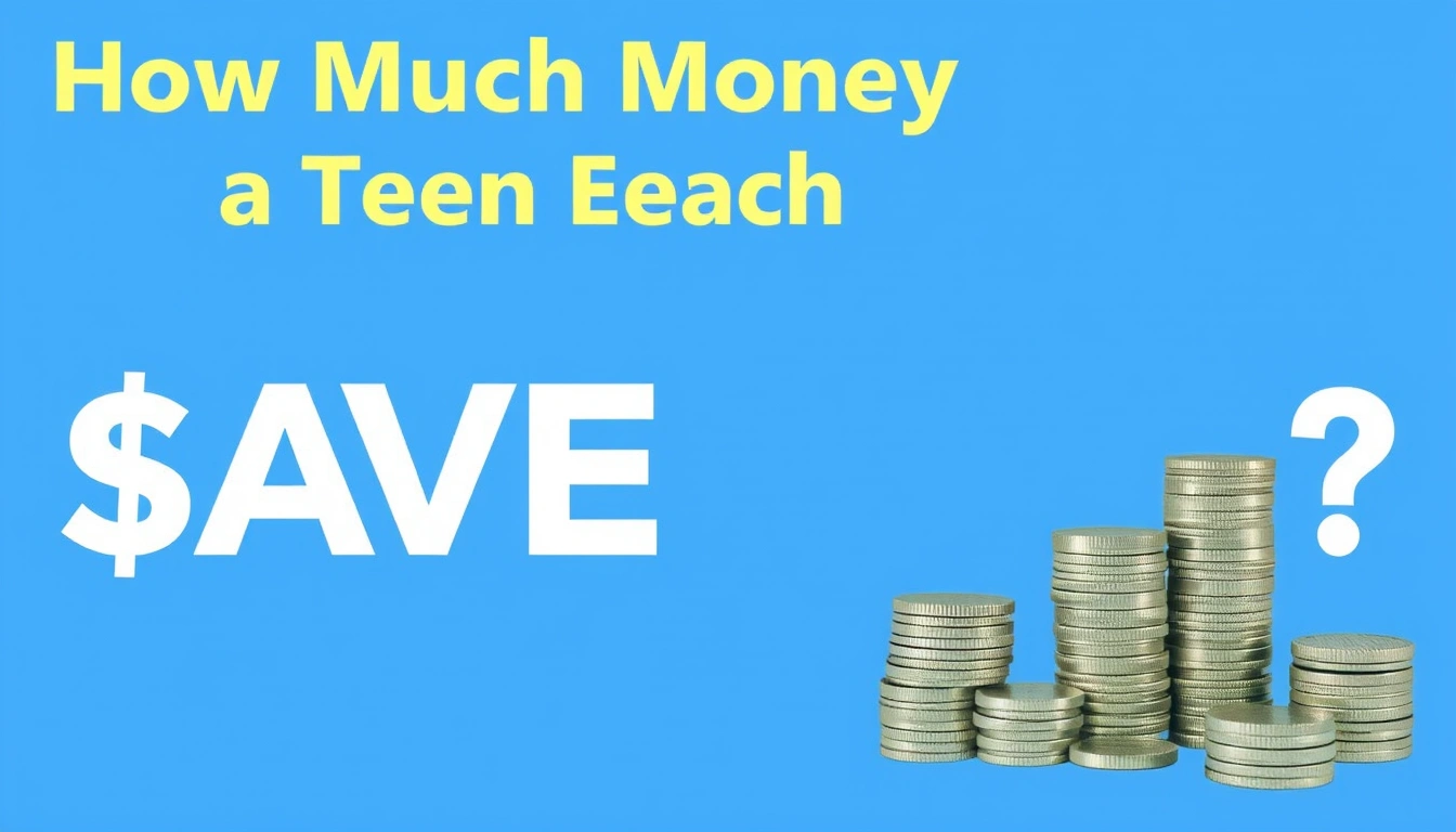 How Much Money Should a Teen Save Each Month?