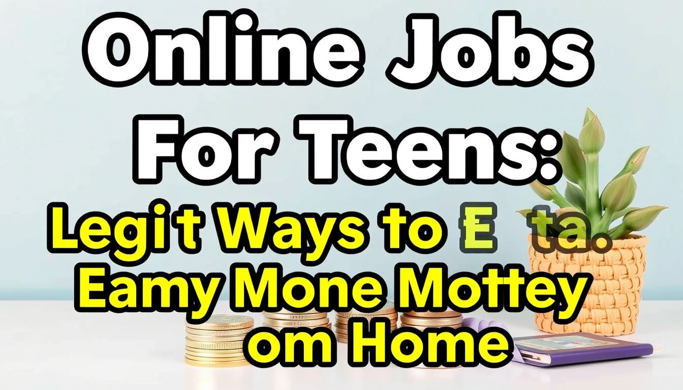 Online Jobs for Teens: Legit Ways to Earn Money from Home